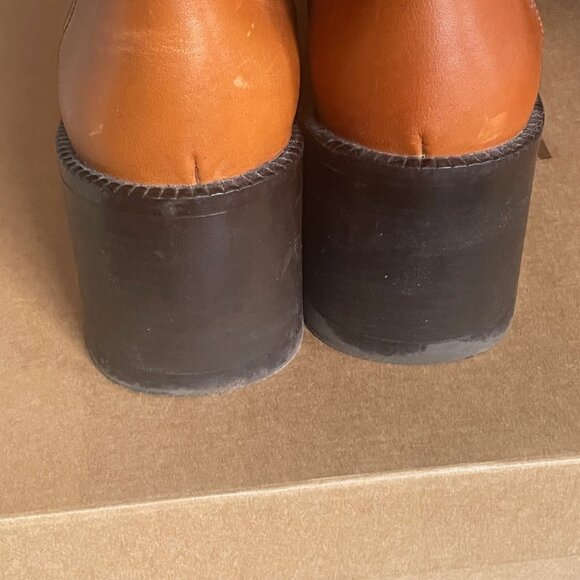 Steve Madden Naya Cognac Leather Ankle Boots Womens 39 Brown (8.5 -  9 US) - Picture 11 of 12